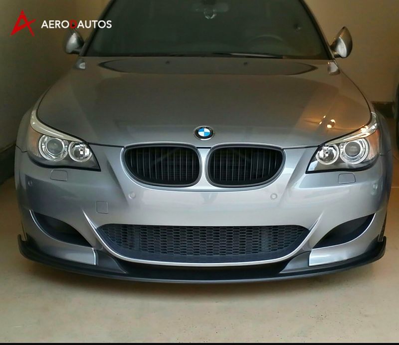 For 2006-2010 BMW E60 M5 H-Style Painted White Front Bumper Splitter S