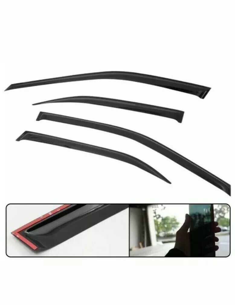 thumbnail image 2 of Smoke Tinted JDM Vent Visors For Mitsubishi Lancer 2001-2006 – 4-Piece Set, Glossy Finish 2 of 5