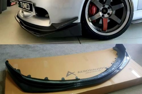 Evasive Motorsports: Varis Side Splitter Fin, Carbon - Mitsubishi